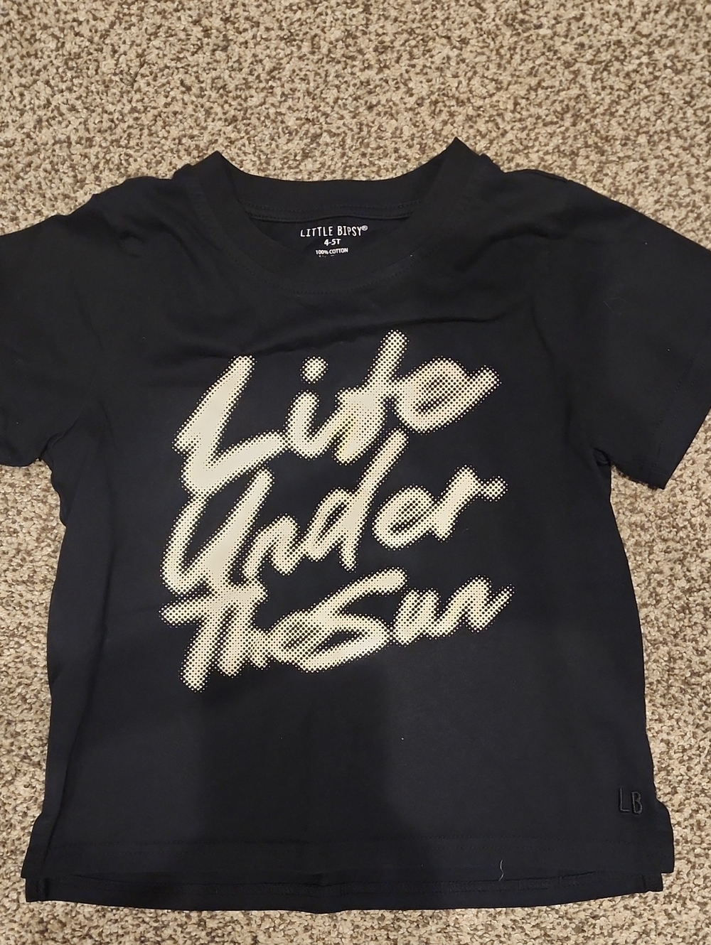 Little Bipsy Black Graphic 'Life Under The Sun' Tee